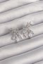 Brass Silver Color Zircon Cubic Zirconia Bow Earrings - Tj-Bkp9292