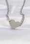 316L Steel Chain Silver Color Flat Plate Heart Pendant - Tj-Bko8643