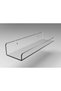 Transparent Plexiglass Shelf Organizing Stand 25cm, Gray Color, Stylish and Convenient Design - 6