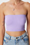 Strapless Ribbed Knitted 2 Pack Bustier Lub0211 Lila White - 3