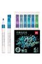 HM114-B Metallic Acrylic Markers – 6 Classic Colors, Round Barrel, Single Conical Tip (2mm) - 5