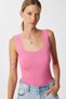 2-Piece Square Neck Thick Strap Knitwear Blouse Lus0001 White Pink - 2