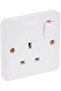 Lisse UK Standard Switch Socket White, 1 Gang 13A 86×86 mm, BS 1363-2 Standard - 2