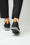 Elly Model Genuine Leather Handmade Black Orange Knitwear Sneaker Shoes - 5