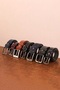 100% Genuine Leather Black Textured Stylish Metal Buckle Men's Belt Durable and Modern Design - 3