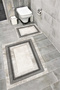 Water Resistant Digital Printed Bath Mat Set with Non-Slip Base