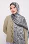 Green Spiral Indian Silk Shawl - 3