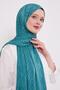 Green Abstract Leaf Pattern Jacquard Capri Shawl - 2