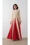 Dress with Pieces of Skirt Beige - 3