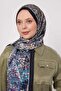 Indigo Abstract Flower Pattern Love Shawl - 3