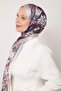Light Mink Petunia Pattern Indian Silk Shawl - 2