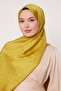 Oil Green Stripe Detail Monogram Silk Shawl