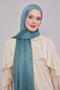 Light Green Crystal Yoryo Shawl with Stone Detail on the Sides - 3