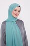 Water Green Crinkle Plain Shawl - 3
