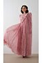 Lace Detailled Shawl Dress Dry Rose - 3