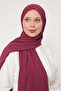 Eggplant Purple Plain Medina Silk Shawl - 3