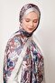 Light Mink Petunia Pattern Indian Silk Shawl