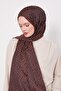 Bitter Brown L Pattern Italian Jacquard Shawl - 3