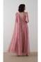 Lace Detailled Shawl Dress Dry Rose - 5