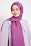 Violet Stick Pattern Blue Jacquard Shawl - 2
