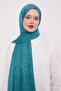 Green Abstract Leaf Pattern Jacquard Capri Shawl