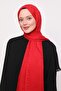 Red Drop Pattern Blue Jacquard Shawl - 3