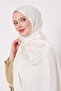 Cream L Pattern Italian Jacquard Shawl - 2