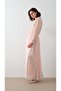 Turtleneck Crepe Chiffon Dress Powder - 4