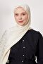 Cream Leopard Pattern Italian Jacquard Shawl - 3