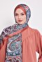 Orange Mixed Desenal Indian Silk Shawl - 3