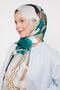 Cream Wave Chain Pattern Twill Shawl
