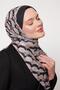 Black-Beige Honeycomb Pattern Love Shawl - 2