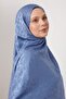 Indigo Leopard Pattern Italian Jacquard Shawl - 3