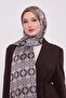 شال من الحرير الهندي بنمط انعكاسات اللون البني الفاتح - 3