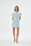 Ss6078 Shirt Lace Detailed Mini Dress