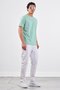 Men's Slim Fit Crew Neck Mint Green T-Shirt - 5