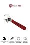 6 Inch Adjustable Spanner |   Chrome Plated Steel, Red Plastic Coated Handle
