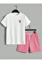 Rose Printed Unisex T-Shirt Shorts Bottom Top Set