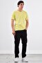 Men's Slim Fit V-Neck Yellow T-Shirt - 4