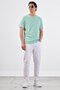 Men's Slim Fit Crew Neck Mint Green T-Shirt - 4