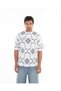 Printed White and Black Reflactive T-shirt - 5