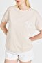 Women's Lace Embroidered 100% Cotton Stone T-Shirt - 4