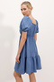 Women's Flared Poplin Dress C.Indigo 1151 - 4