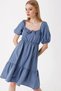 Women's Flared Poplin Dress Indigo 1151 - 4