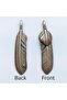 Antique Tumbled Stainless Steel Feather Pendant - 3
