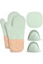 Kitchen Silicone Pot Holders Oven Gloves Set