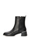 Genuine Leather Heeled Chelsea Boots with Shiny Sole Detail - 3
