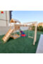 Outdoor Play Structure Pirate Themed With Double Swing, Double Climbing Panels, Sandpit, Gymnastic R - 5