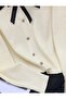 Women's Baby Collar 80's Model Ribbon Button Detailed Knitwear Sweater - 4