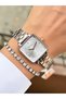 Women's Wristwatch Square Model Steel Cord Waterproof Bracelet Gift - 7